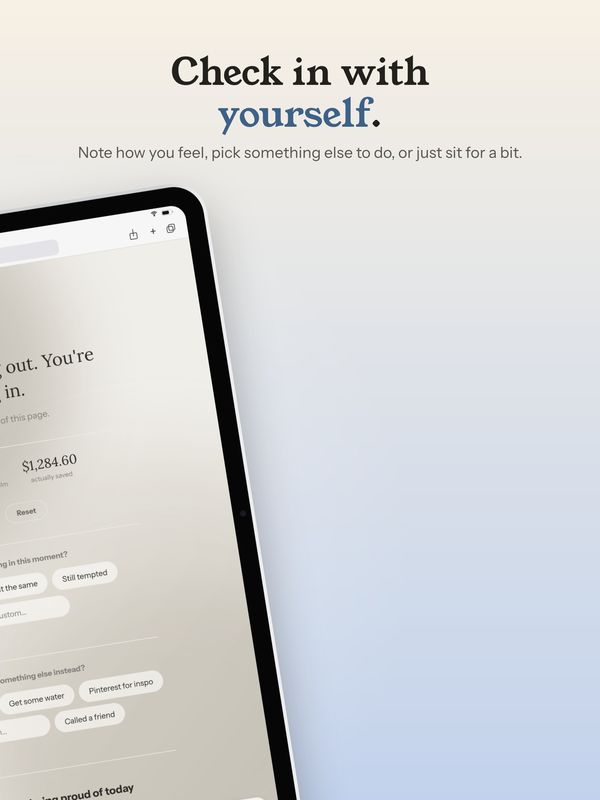 Check in with yourself. The Quiet Place's mood check-in and things to do instead.