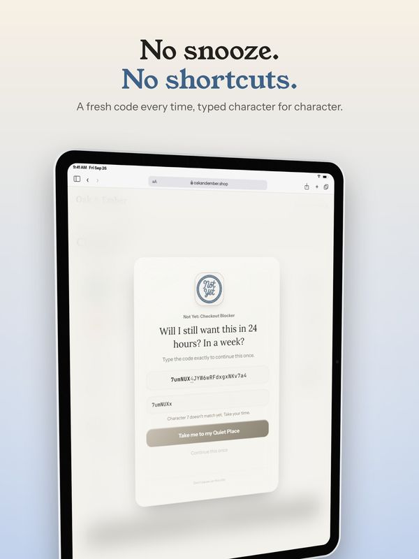 No snooze. No shortcuts. The code is checked character by character.