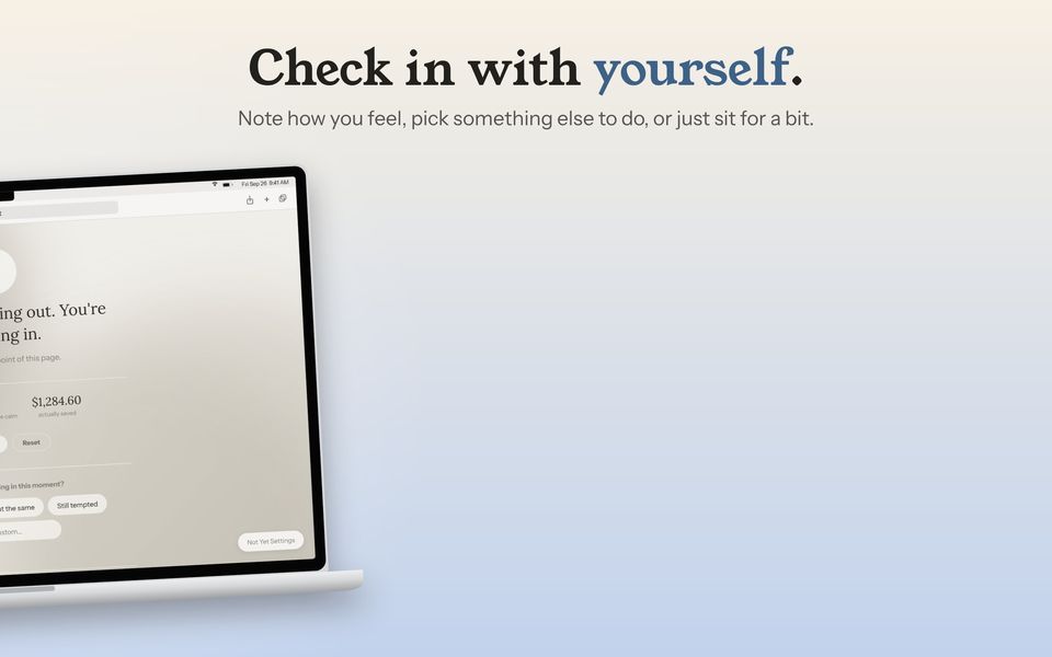 Check in with yourself. The Quiet Place's mood check-in and things to do instead.